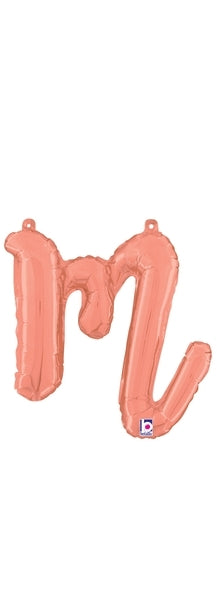 Script Letter M Rose Gold