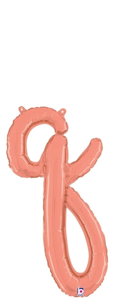 Script Letter Q Rose Gold