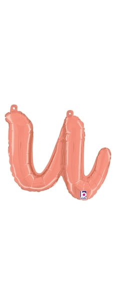 Script Letter U Rose Gold