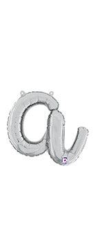 Script Letter a Silver