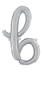 Script Letter b Silver