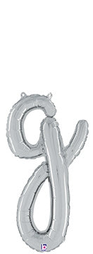 Script Letter g Silver