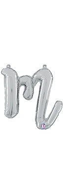 Script Letter m Silver