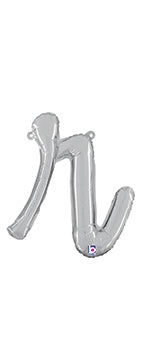 Script Letter r Silver