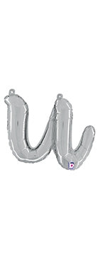 Script Letter u Silver